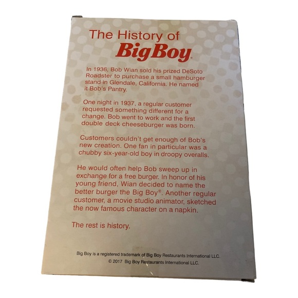 Collectible Big Boy Coin Bank Sealed with Cheeseburger Plate - Limited Edition! - Picture 2 of 2